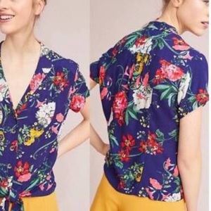 Maeve Floral Top with Tie Waist 12